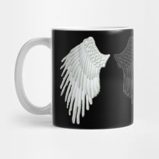 black and white wings Mug